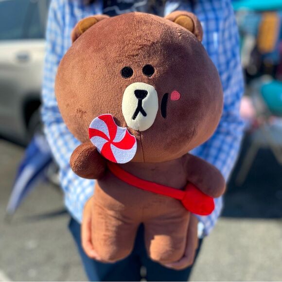 NWT BIG SAN-X Line Friends Candy Brown 16” - Picture 1 of 6